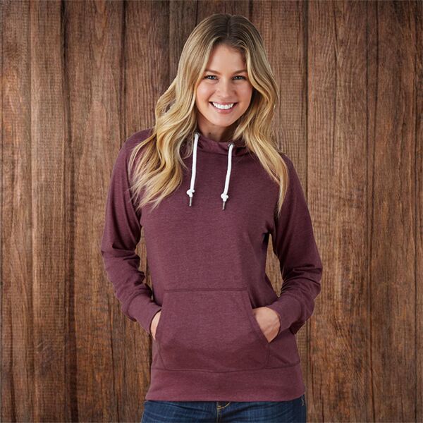 EZ093 Ladies' Long Sleeve Funnel Neck Hooded Tee Thumbnail